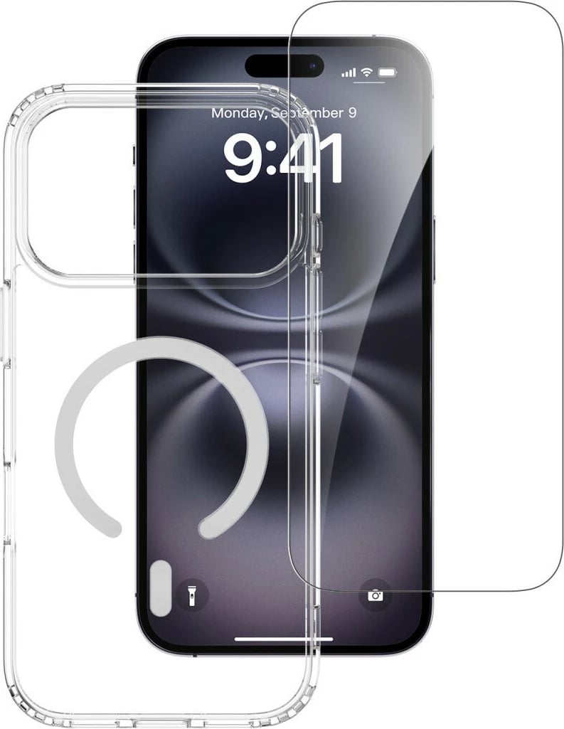 Mbështjellës 4smarts 360 Premium Protection Set për iPhone 17 Pro Max, transparent