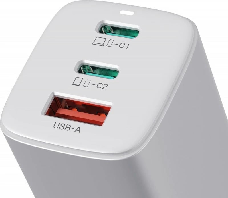 Karikues rrjeti iBOX ILUC65B GaN 65W, 2x USB-C, 1x USB-A, i zi, me kabllo 1.5m
