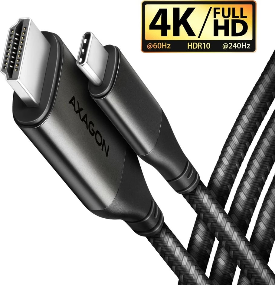 Adapter kabllo USB-C në HDMI AXAGON RVC-HI2MC, 1.8m, Gri