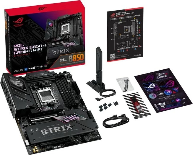Pllakë amë Asus ROG STRIX B850-E GAMING WIFI, Socket AM5, ATX, e zezë