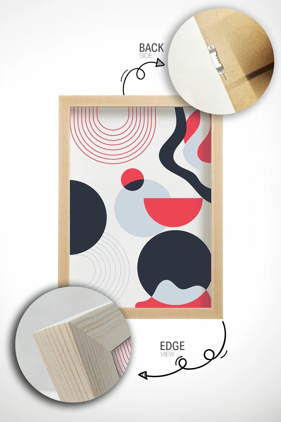 Pikturë dekorative me kornizë (3 copë), Wallity, Ersydata12-5070