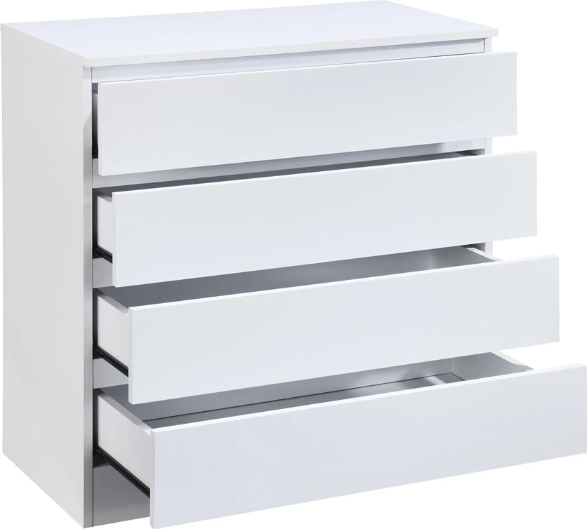 Komodë POLO me 4 sirtarë, e bardhë, 76x40x81