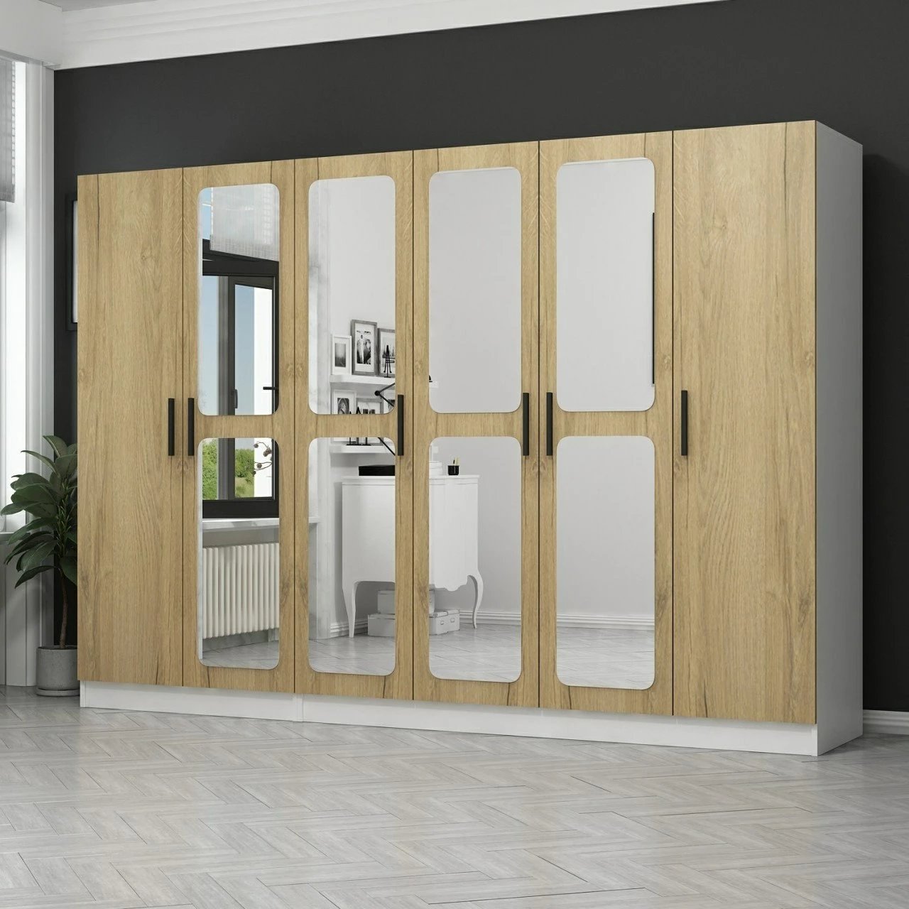 Dollap garderobe Skye Decor, ngjyrë arre, 2715