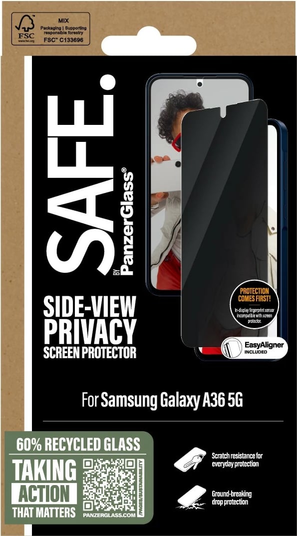 Mbështjellës privacy PanzerGlass Samsung Galaxy A36 5G, transparent