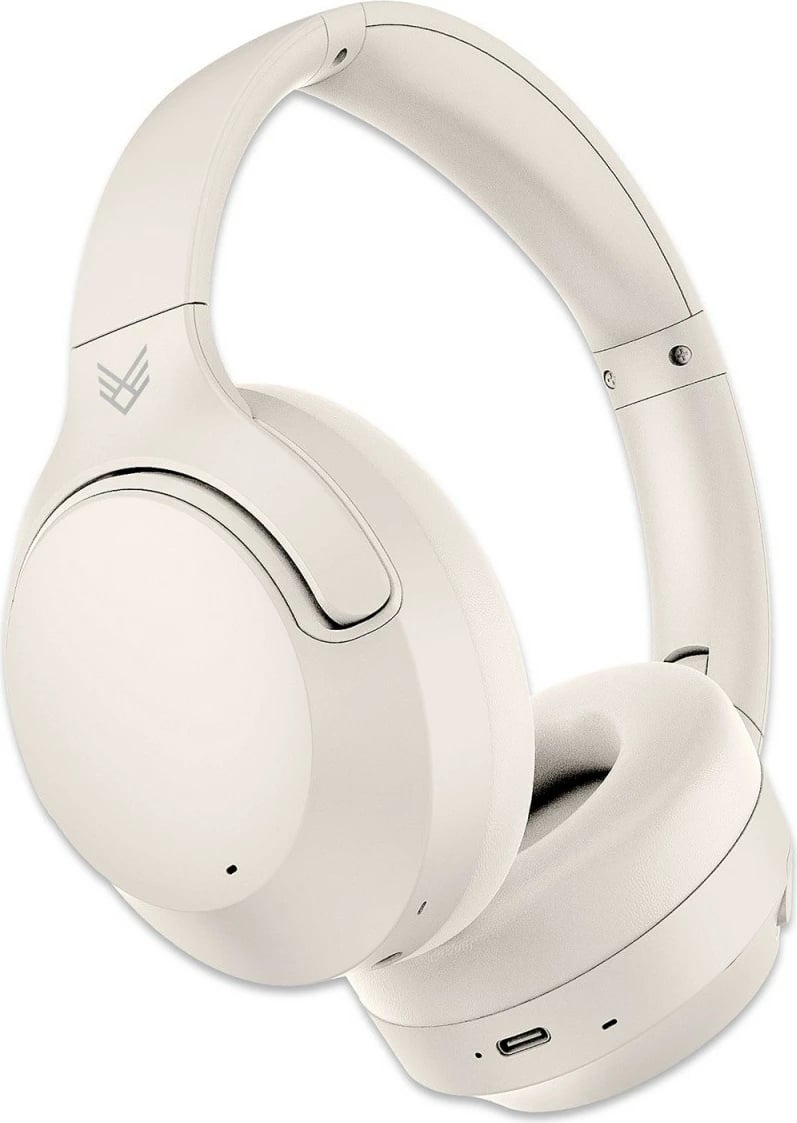 Kufje over-ear Audeeo Melovibe EX, wireless, ANC, 55 orë bateri, Krem