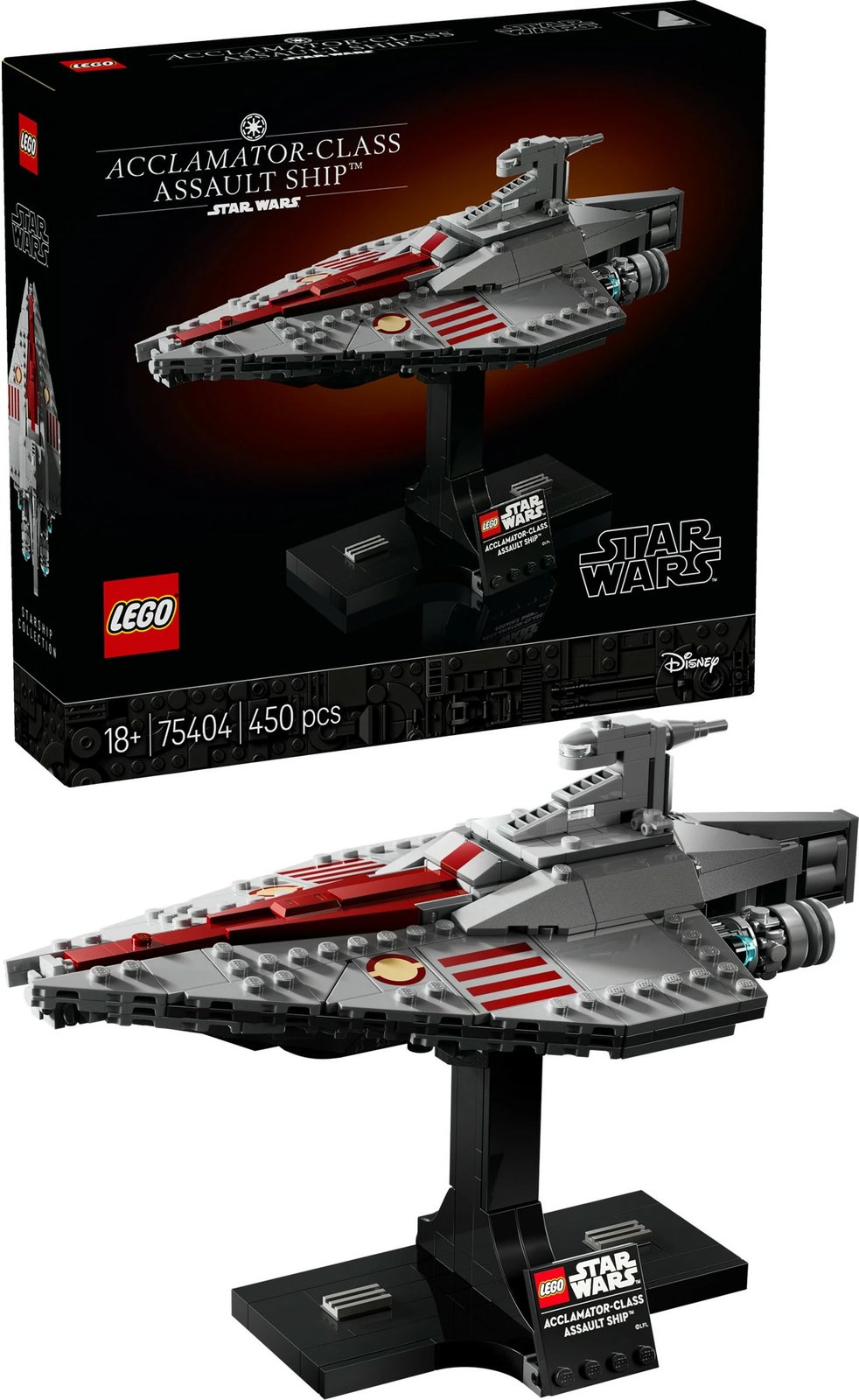 Set ndërtimi LEGO Star Wars 75404 Acclamator-Class Assault Ship, 450 pjesë, multikolor