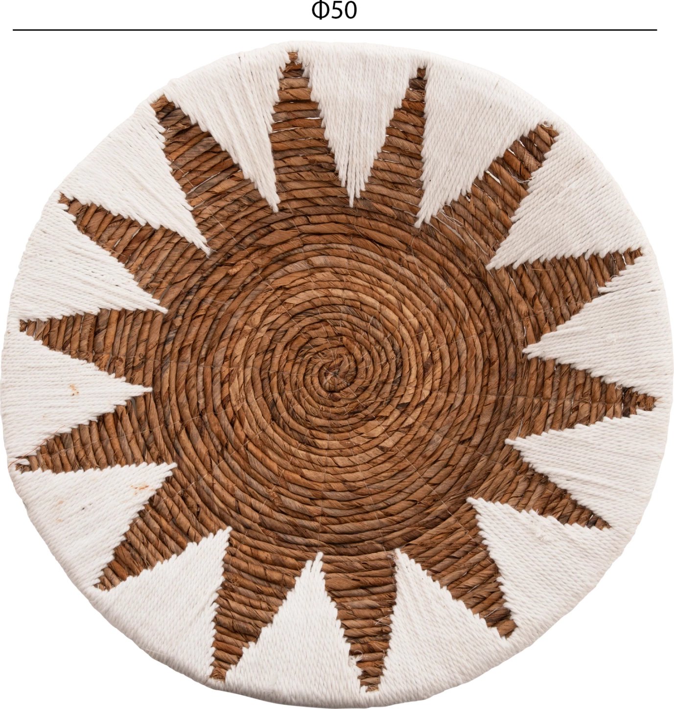 Dekor muri 3 pjesë, i rrumbullakët, i bërë nga rush, FH9481