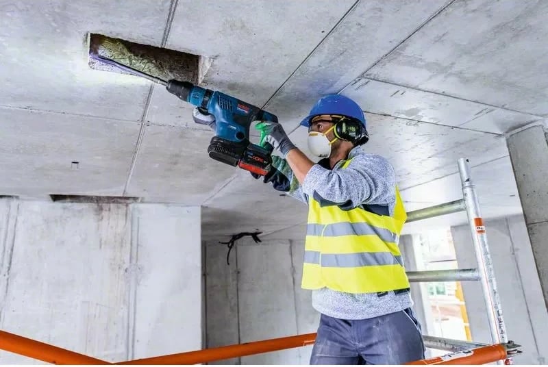 Shpuese me goditje Bosch GBH 18V-36 C, brushless, SDS Max, 5.5Ah, 18V, e zezë/blu