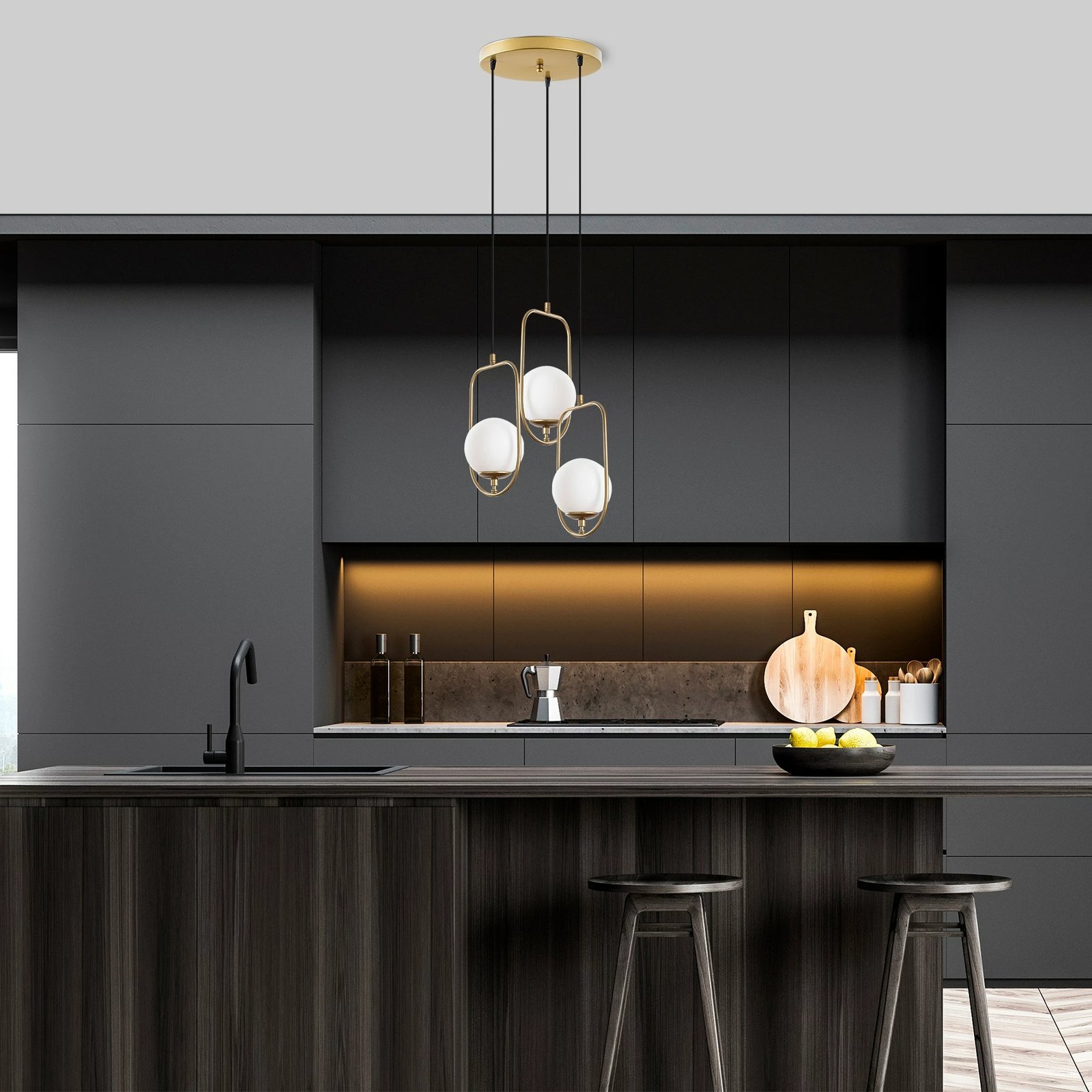 Llambë tavani Opviq, Skew, ngjyrë ari, 55x185cm