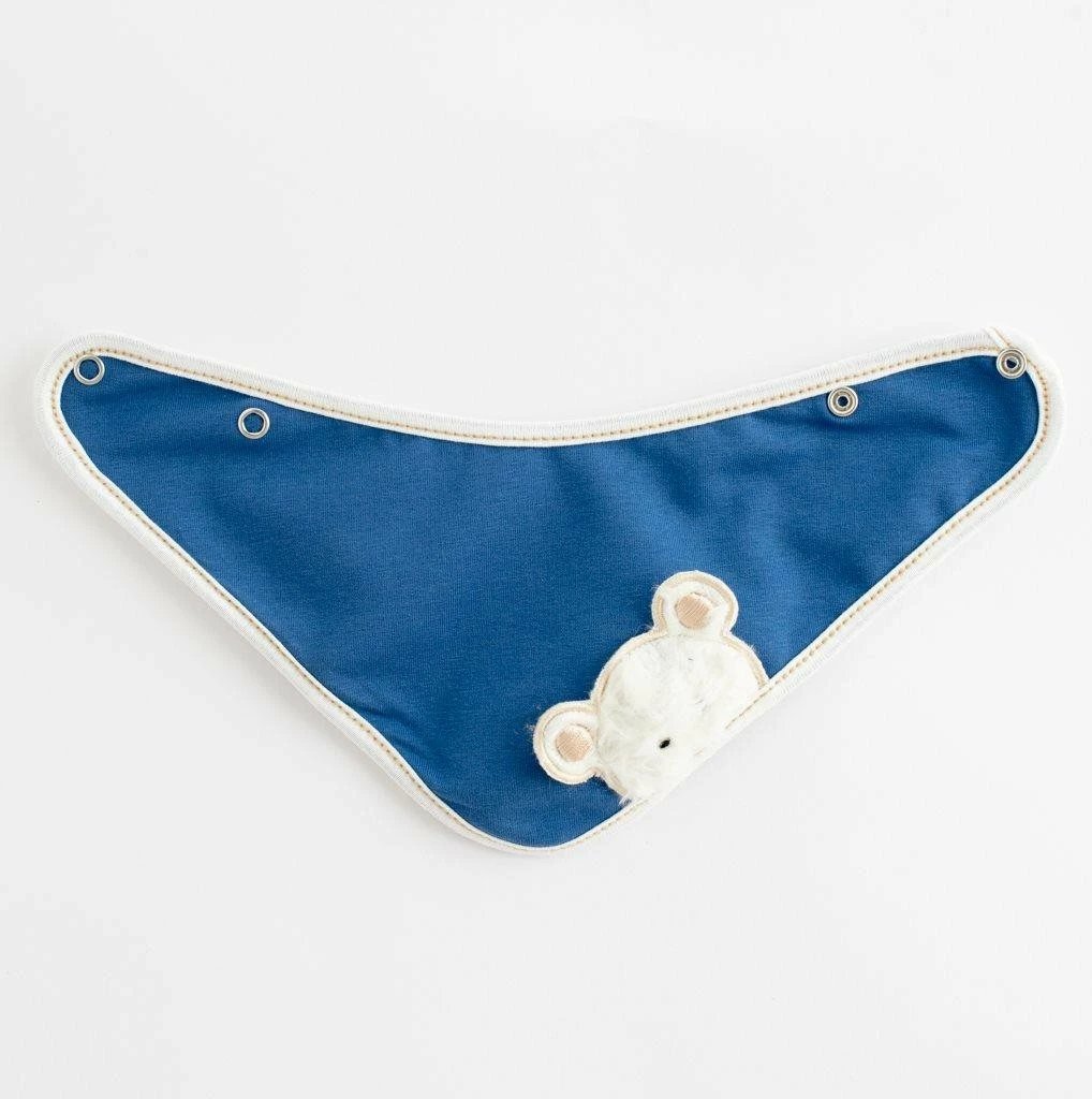 set kapuç me lidhëse dhe shall qafe për bebe, New Baby, Sebastian, madhësi 68 (4-6m), pranverë/vjeshtë, pambuk 95% elastan 5%, blu, set 2 copë