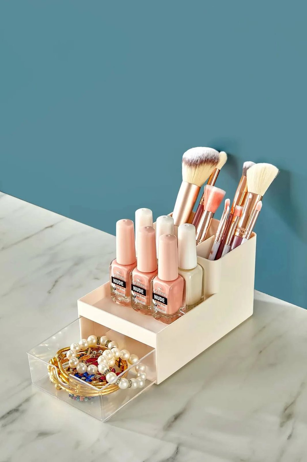 Organizues grimi Hermia Concept, i bardhë dhe kafe, MCH10739, 10x16x9cm