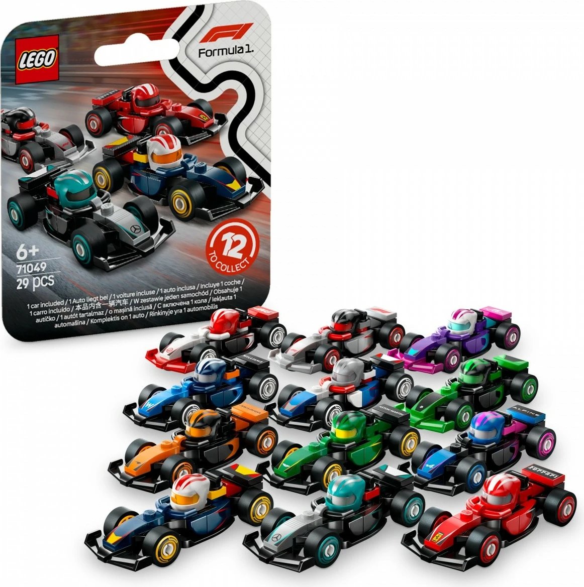 Set LEGO Collector's F1 Race Car 71049, 36 copë, plastikë, shumëngjyrëshe