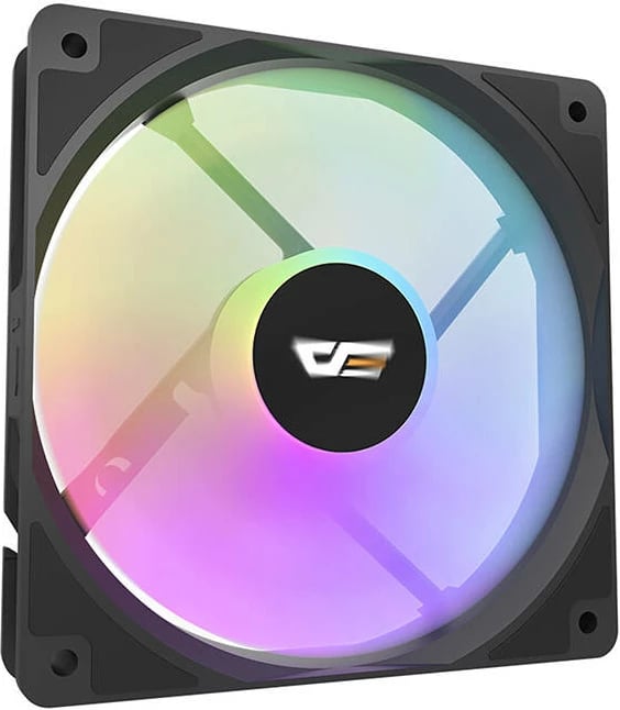 Kasë ventilator Darkflash CL12, 120x120 mm, LED, e zezë