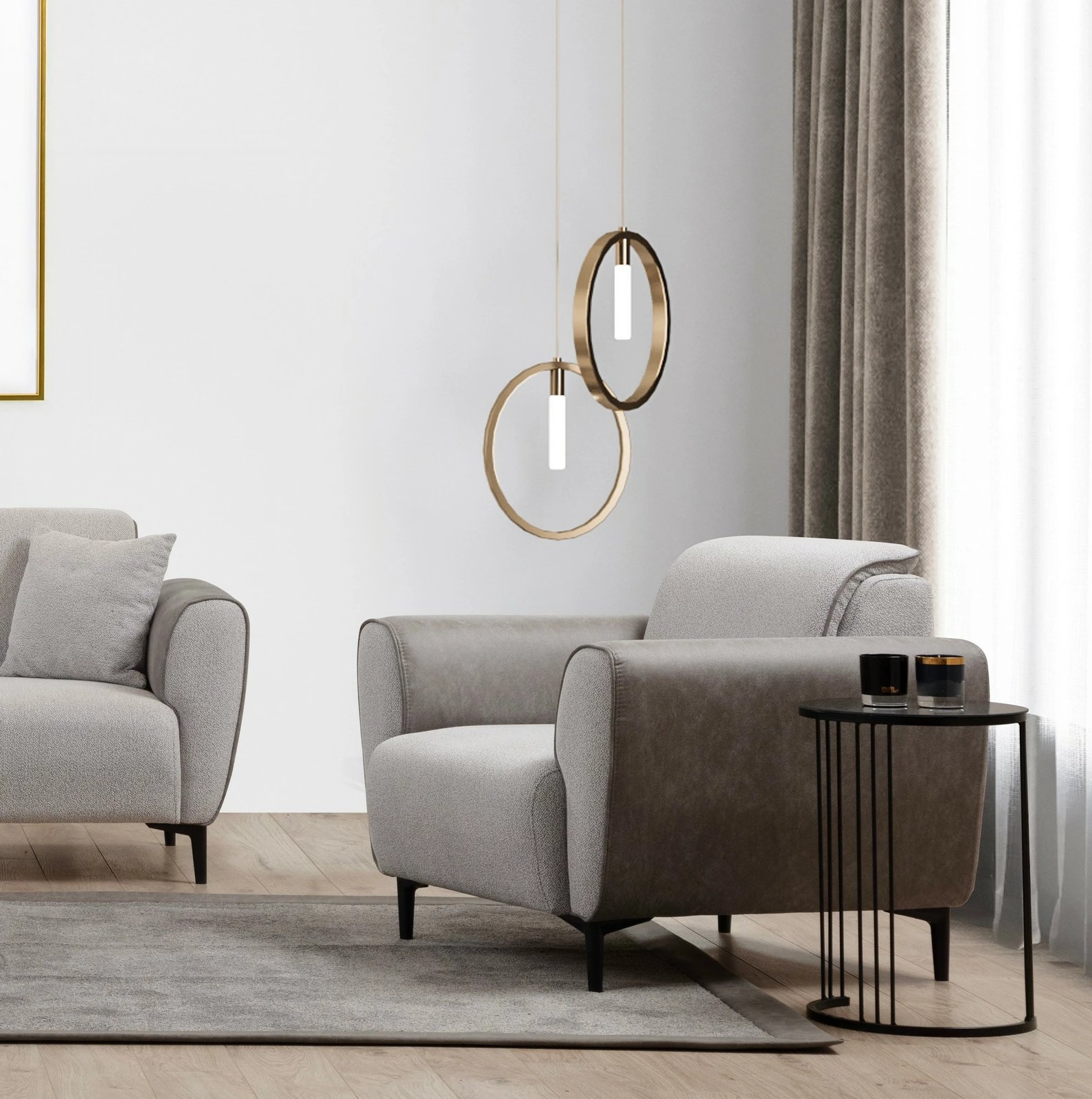 Karrige një vendëshe Atelier del Sofa, ngjyrë gri