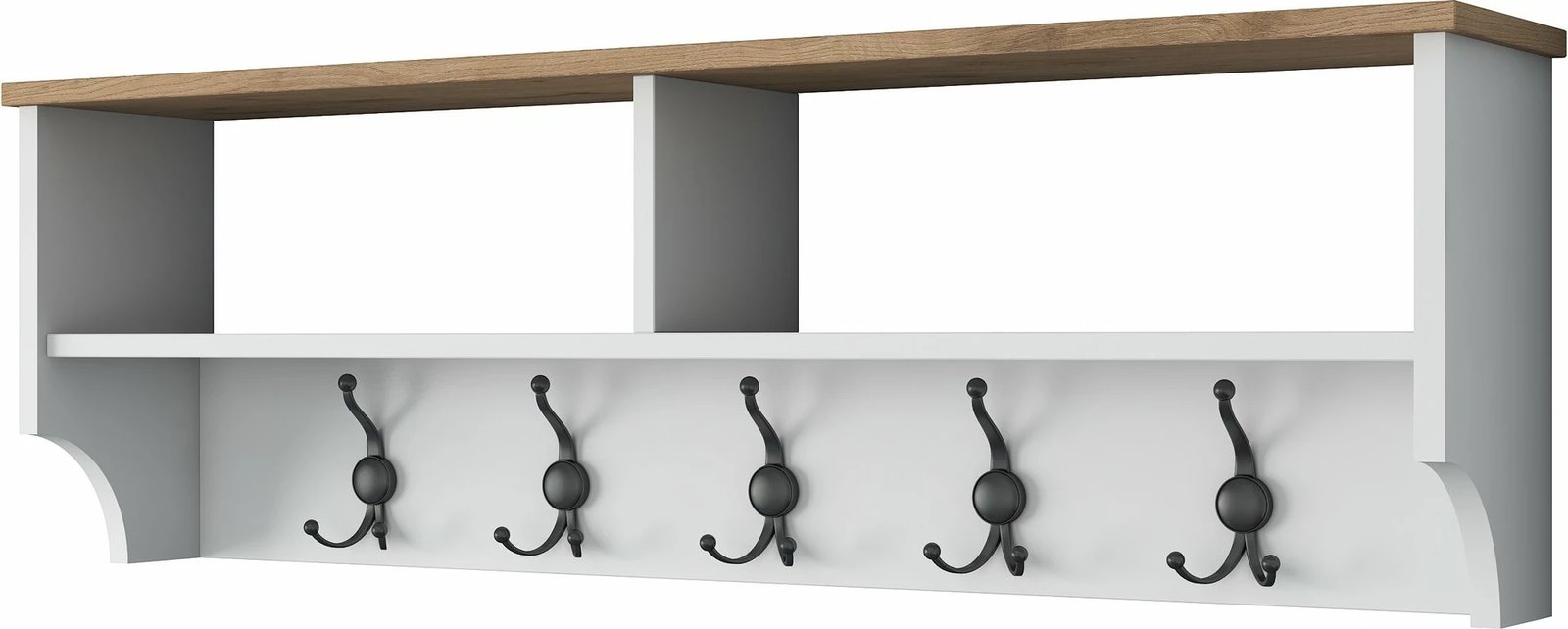 Stendë për korridor, ngjyrë e bardhë dhe arre, P2 - 2460