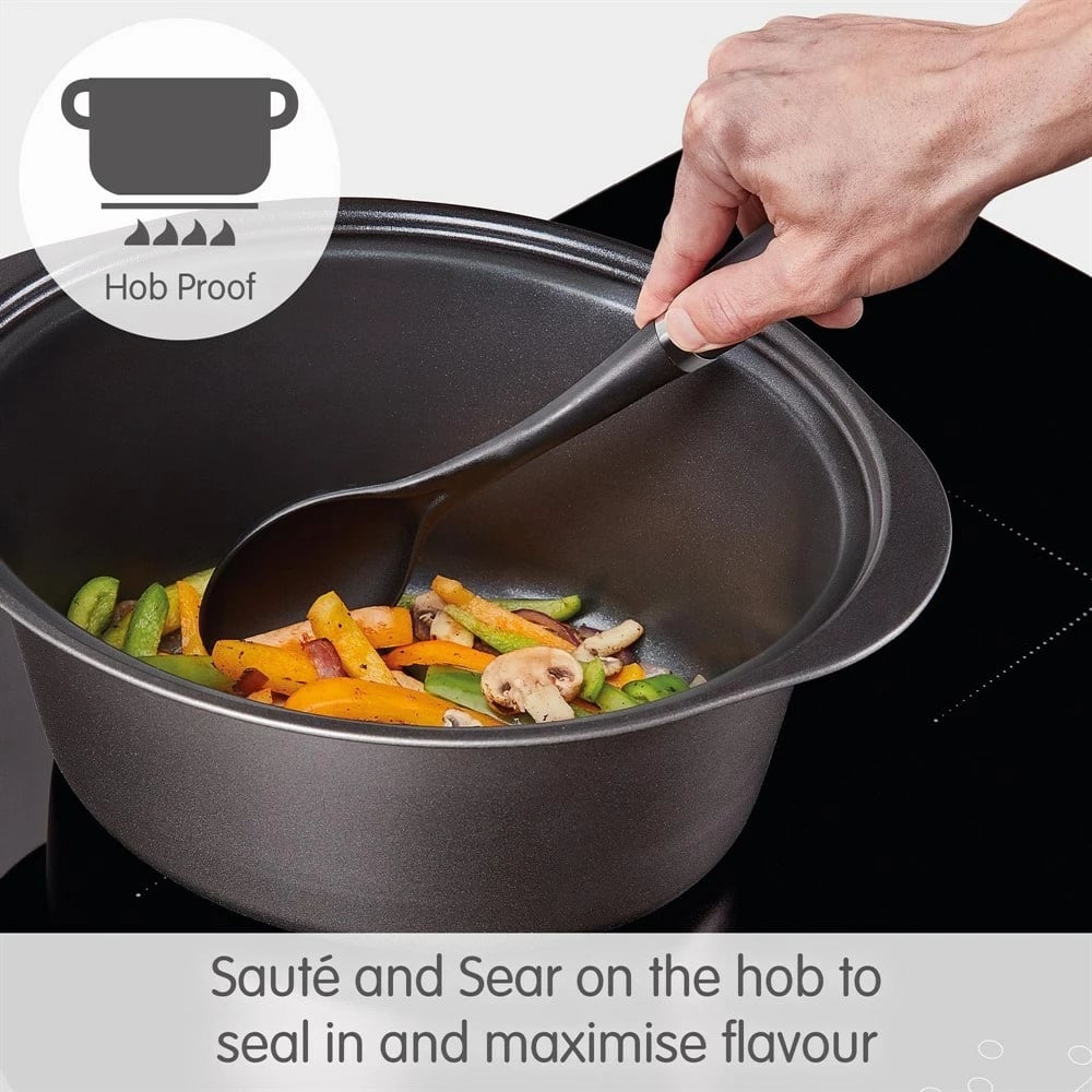 Slow cooker Morphy Richards 460014, 3.5 L, e zezë, e kuqe