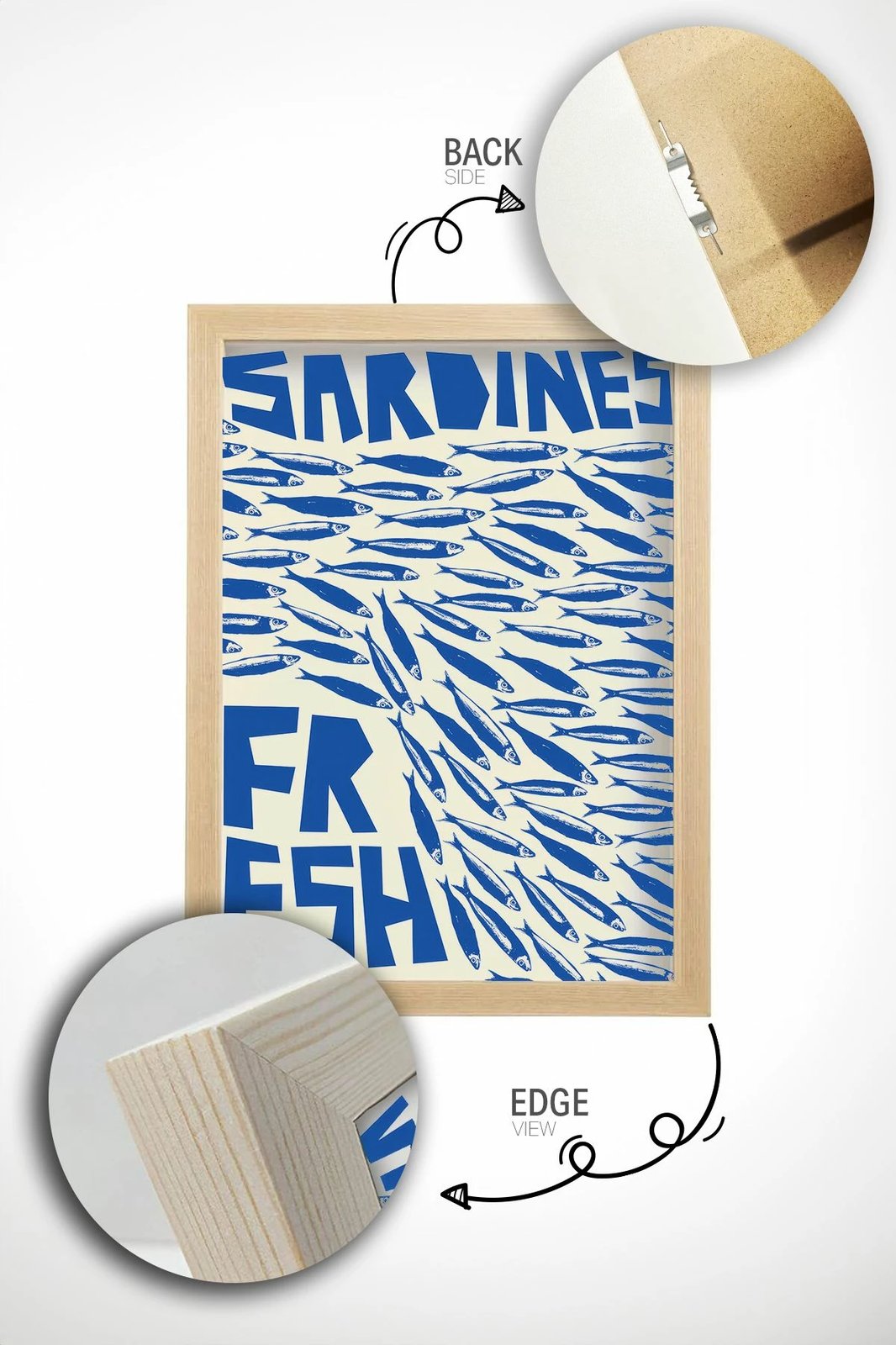 Pikturë dekorative me kornizë Wallity, Lmnmdl12, shumëngjyrëshe