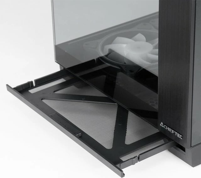 Kasë Chieftec Visio GM-30B-TG-OP, Cube, ATX, micro ATX, xham i temperuar, A-RGB, e zezë