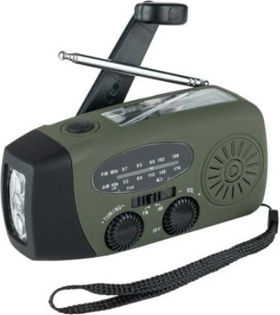 Radio emergjente FOSCO 464600 me dritë dhe power bank, Gjelbër