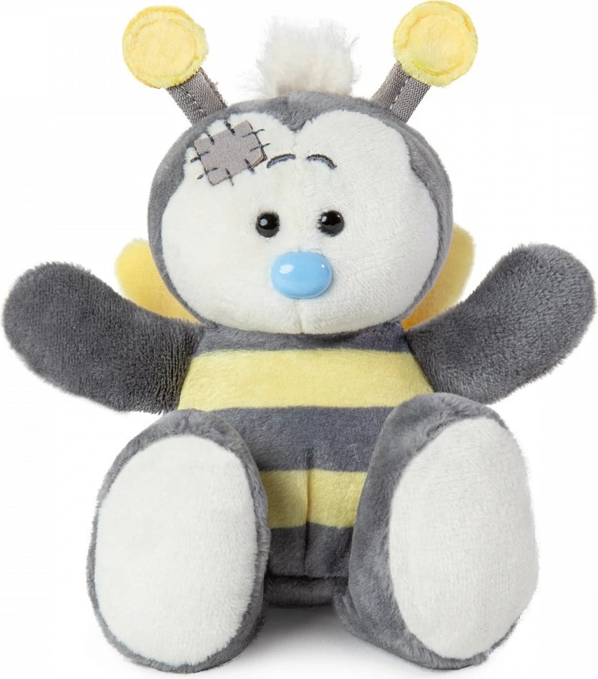 Maskotë pelushi My Blue Nose Friends Fizzy Bee, 10 cm, krem/gri/e verdhë