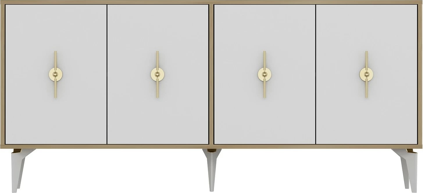 Konsol Skye Decor, ngjyrë lis safir dhe e bardhë