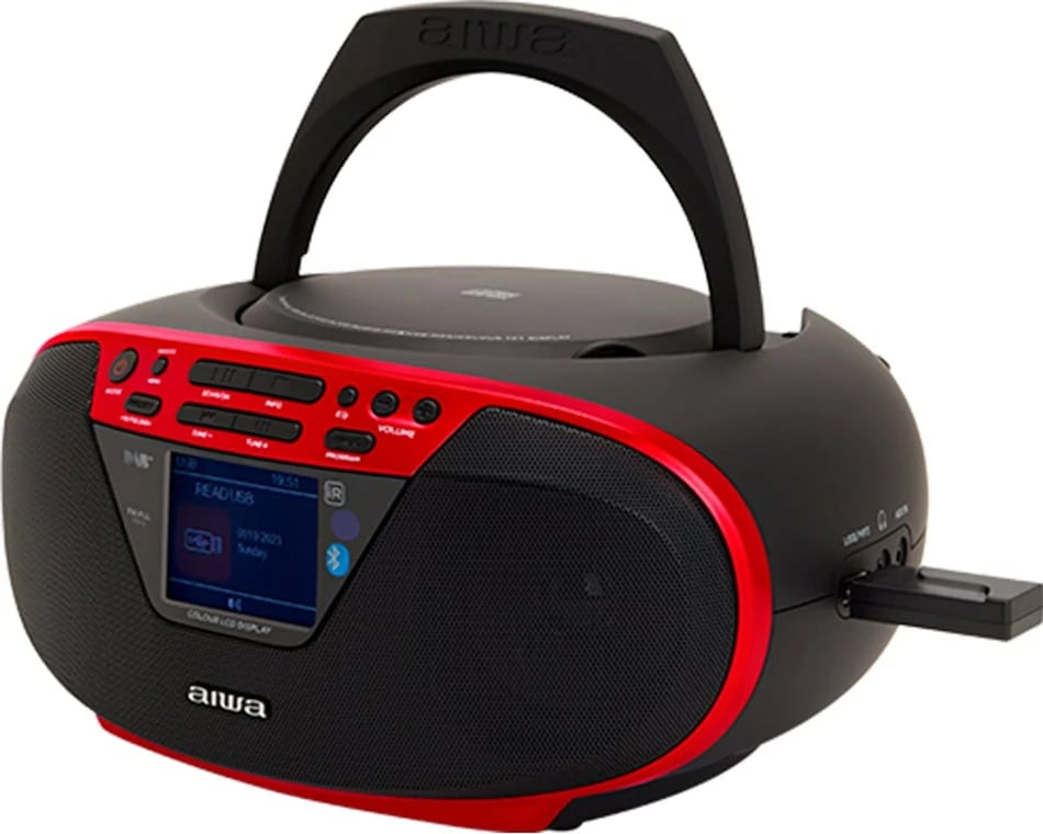 Radio Boombox Portative me DAB+, CD, Bluetooth dhe USB AIWA BBTU-500DAB/RD