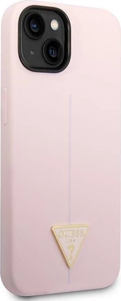 Mbështjellës Guess Silicone Triangle për iPhone 14 Plus 6.7", vjollcë