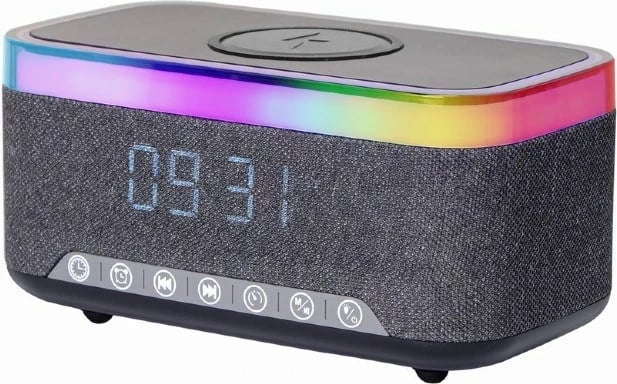 Ora alarmi digjitale Gembird DAC-SPKBT-QC15-BK, Bluetooth, E zezë