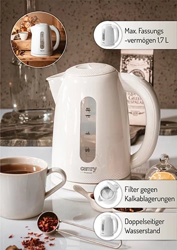 Çajnik elektrik, Camry, CR 1254, 1.7 L, i bardhë