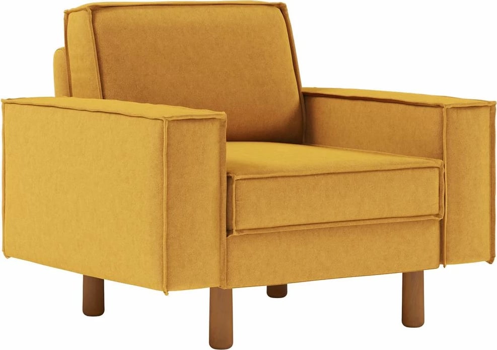 Karrige një vendëshe Atelier del Sofa, ngjyrë mustard dhe arre, Sparrow 1