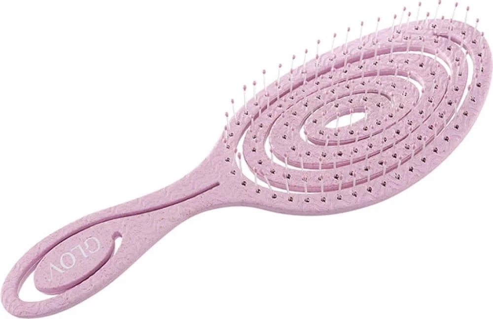 Furçë flokësh për femra Glov Biobased Brush rozë, 1 copë