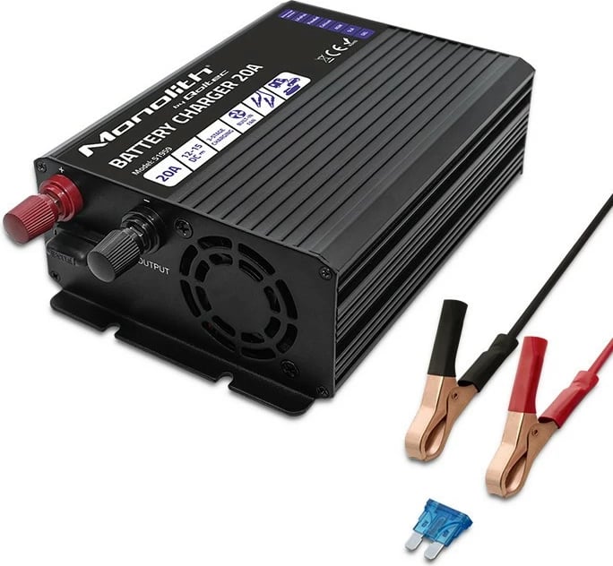 Karikues baterie Qoltec Monolith 20A 12V, i zi
