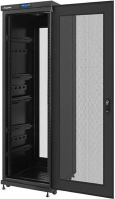 Kasë rack Lanberg FF01-6837-23BL, 37U, 600x800 mm, me LCD, e zezë