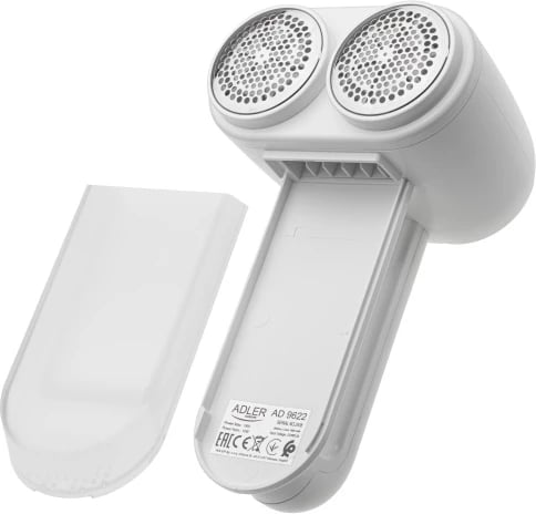 Makinë heqëse pushash Adler AD 9622, dy koka, LCD, 3 shpejtësi, depozitë 140 ml, bateri 1800 mAh, USB-C, e bardhë me ari