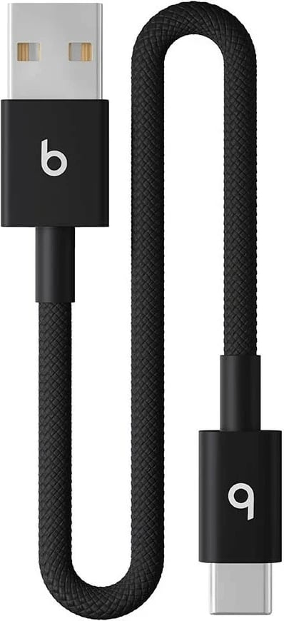 Kabllo Apple Beats USB-C në USB-A, 20 cm, E zezë