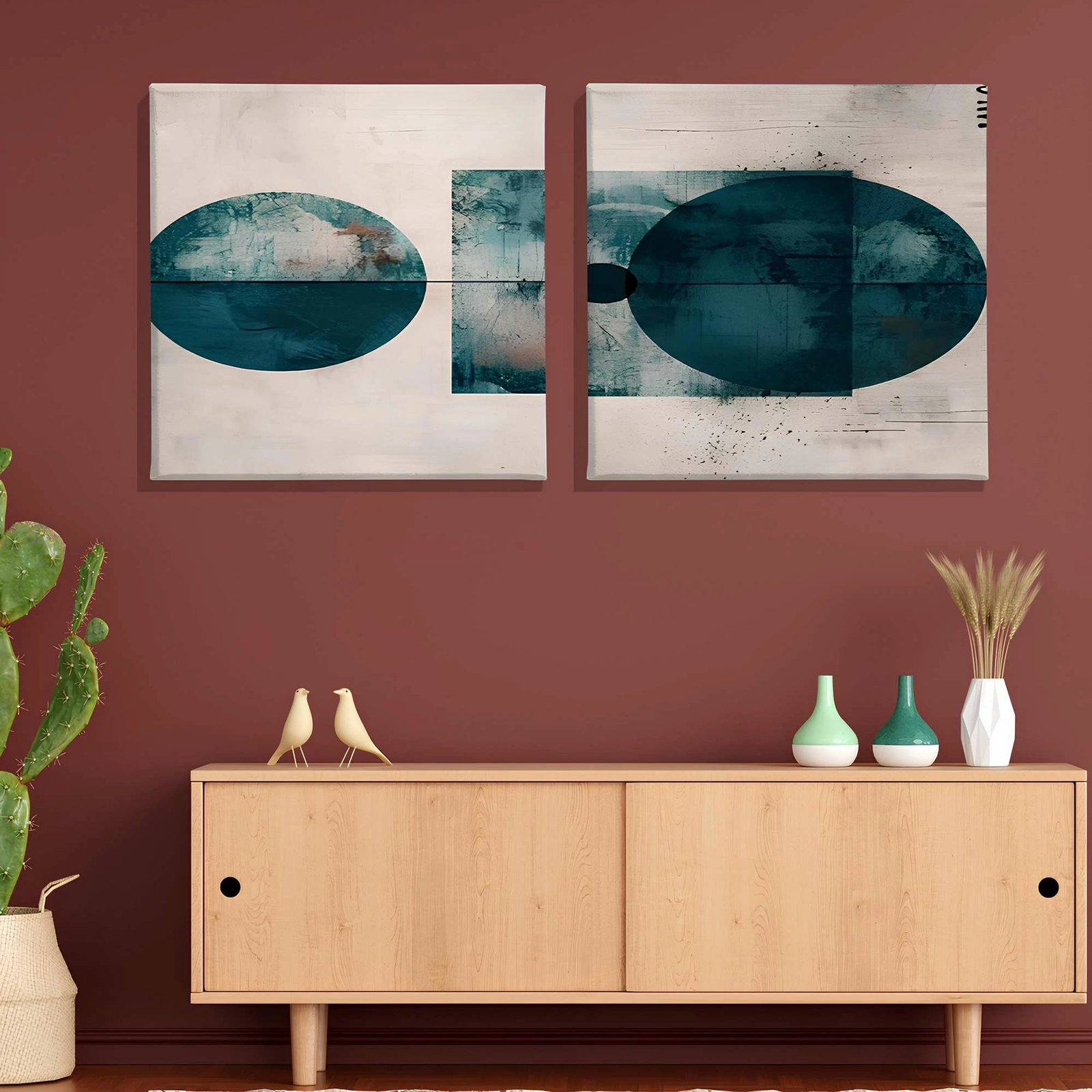 Pikturë dekorative në kanavacë (2 copë), Wallity, ASR_CNV2-14, 30x30