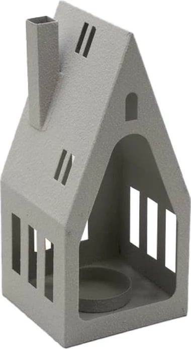 Dekoratë Krishtlindjesh për qiri, metal i bardhë, 9.5x9x20.5 cm