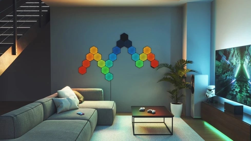 Panelët e Dritës Nanoleaf Shapes Hexagons, Starter Kit - zi