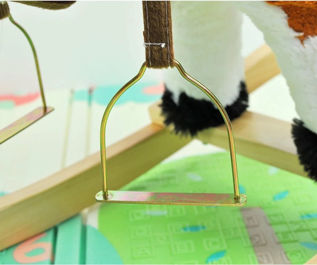 Kalë lëkundës me tinguj, Milly Mally, Jurášek, kapacitet 30 kg, 60x28x55 cm, kafe e çelët