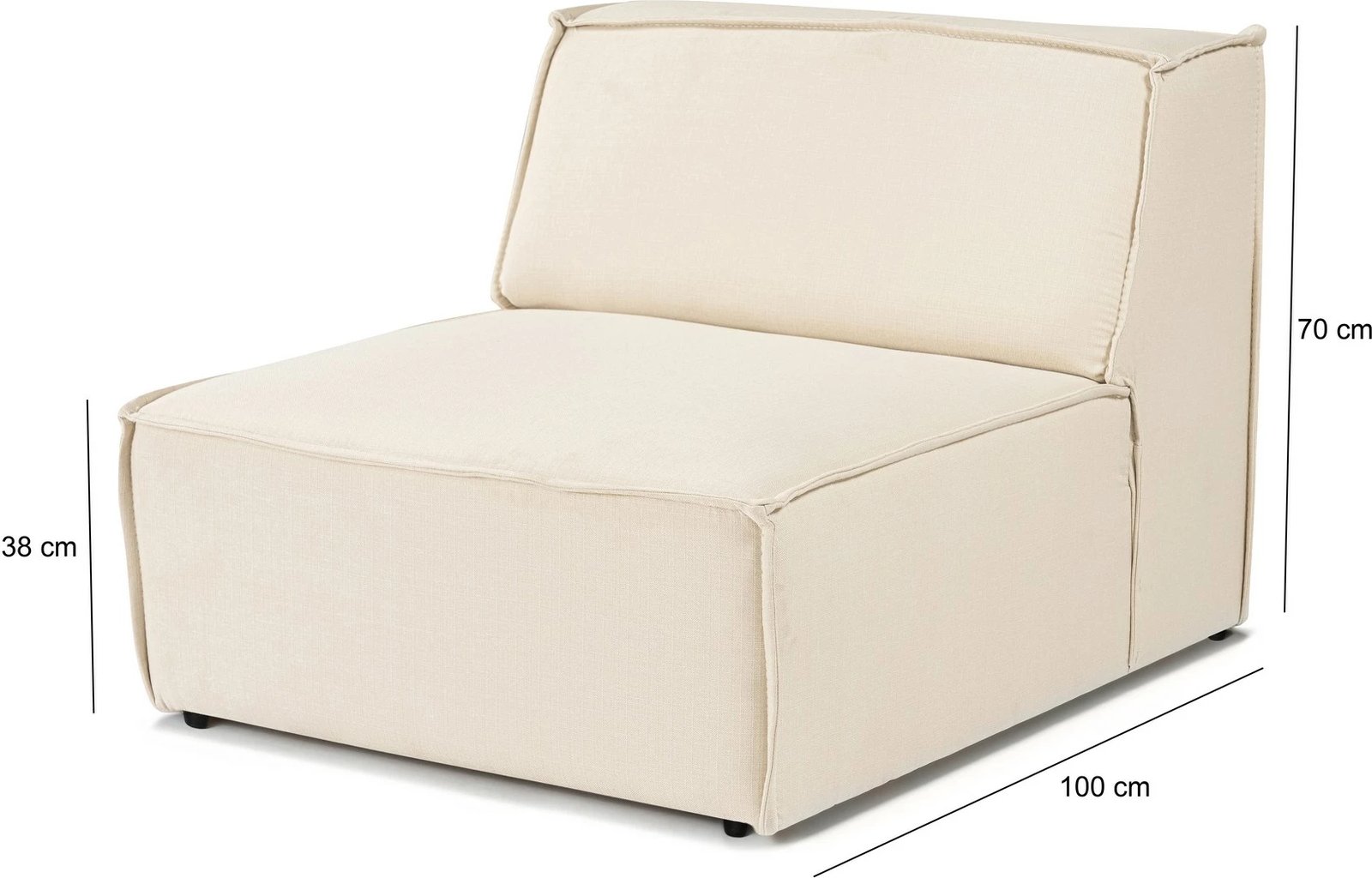 Karrige një vendëshe Puzzle Module, krem