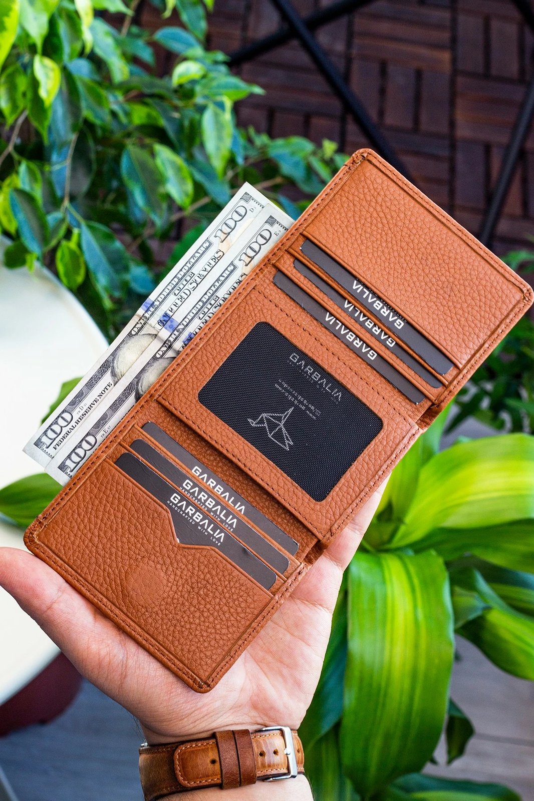 Portofol për burra, lëkurë origjinale, ngjyrë tan, Zoozie Bags, Western v2