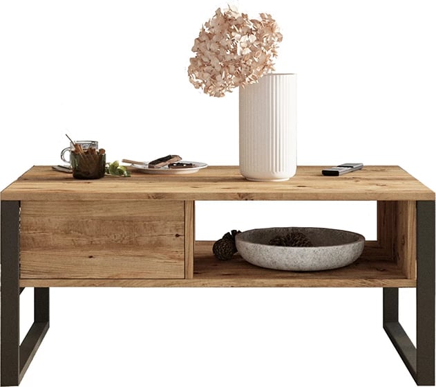 Tavolinë kafeje Honora, ngjyrë e zezë-lisi, 100x60x44,5cm Tavolinë kafeje Honora, ngjyrë e zezë-lisi, 100x60x44,5cm