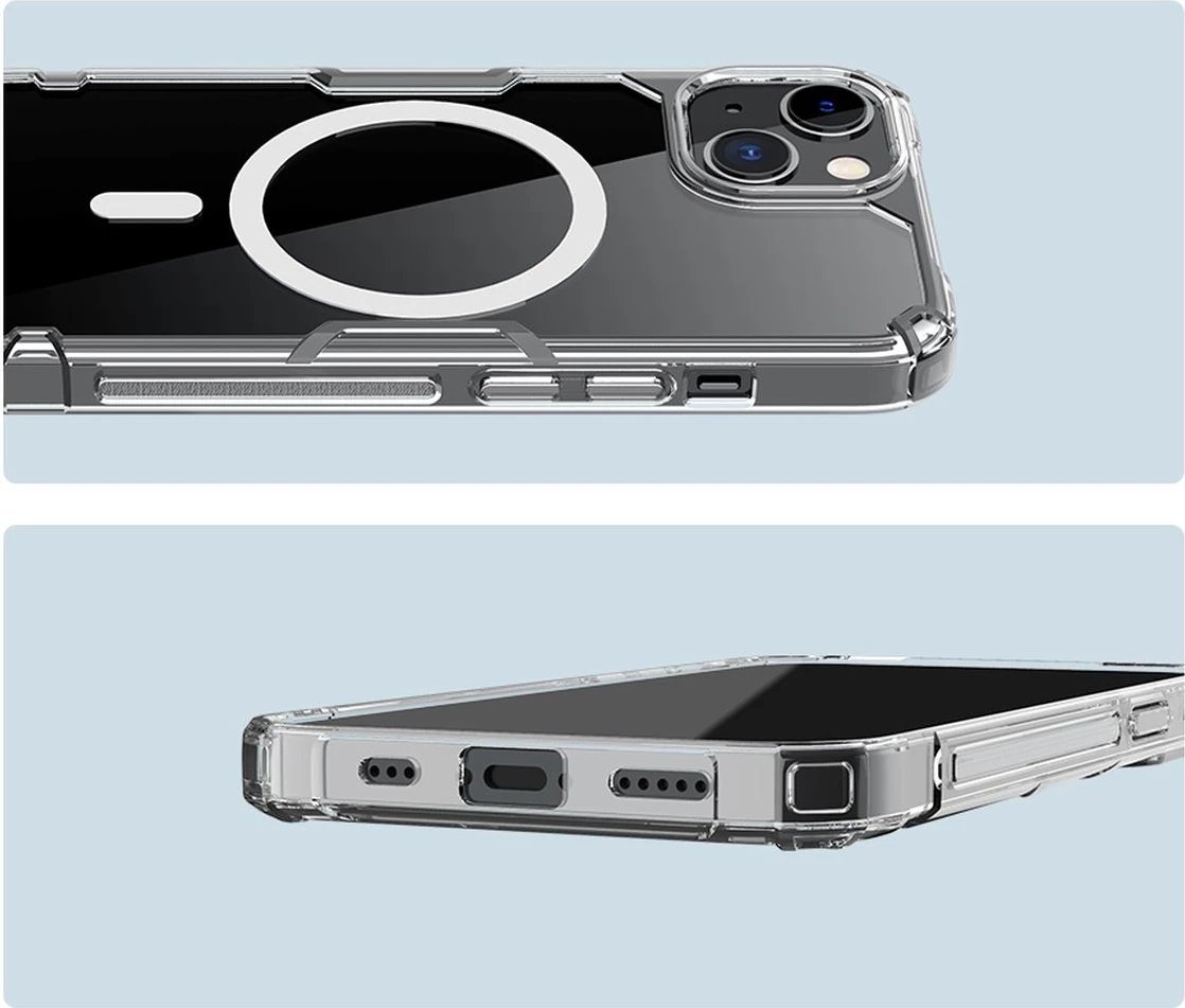 Mbështjellës Nillkin Nature Pro për iPhone 14 Plus, MagSafe, Transparent/Blé Mbështjellës Nillkin Nature Pro për iPhone 14 Plus, MagSafe, Transparent/Blé