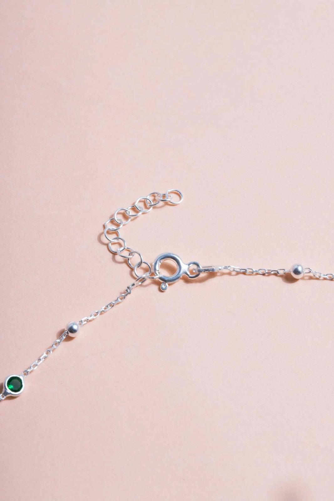 Qafore argjendi me gurë të gjelbër Jumeon, TFNY65231