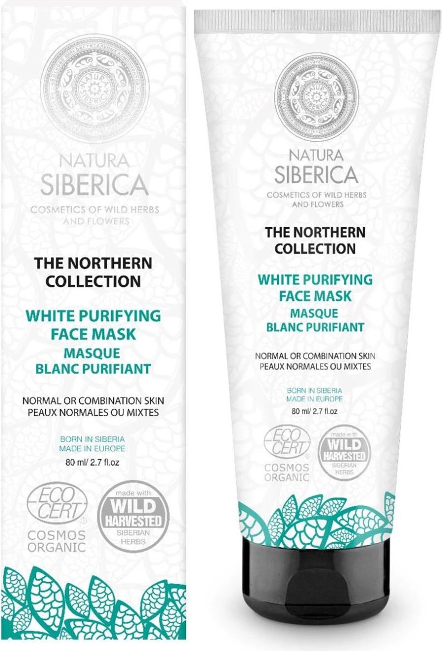 Maskë fytyre Natura Siberica The Northern Collection White 60ml