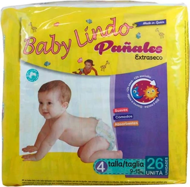 Pelenë Baby Lindo T4 26 copë 9-15kg