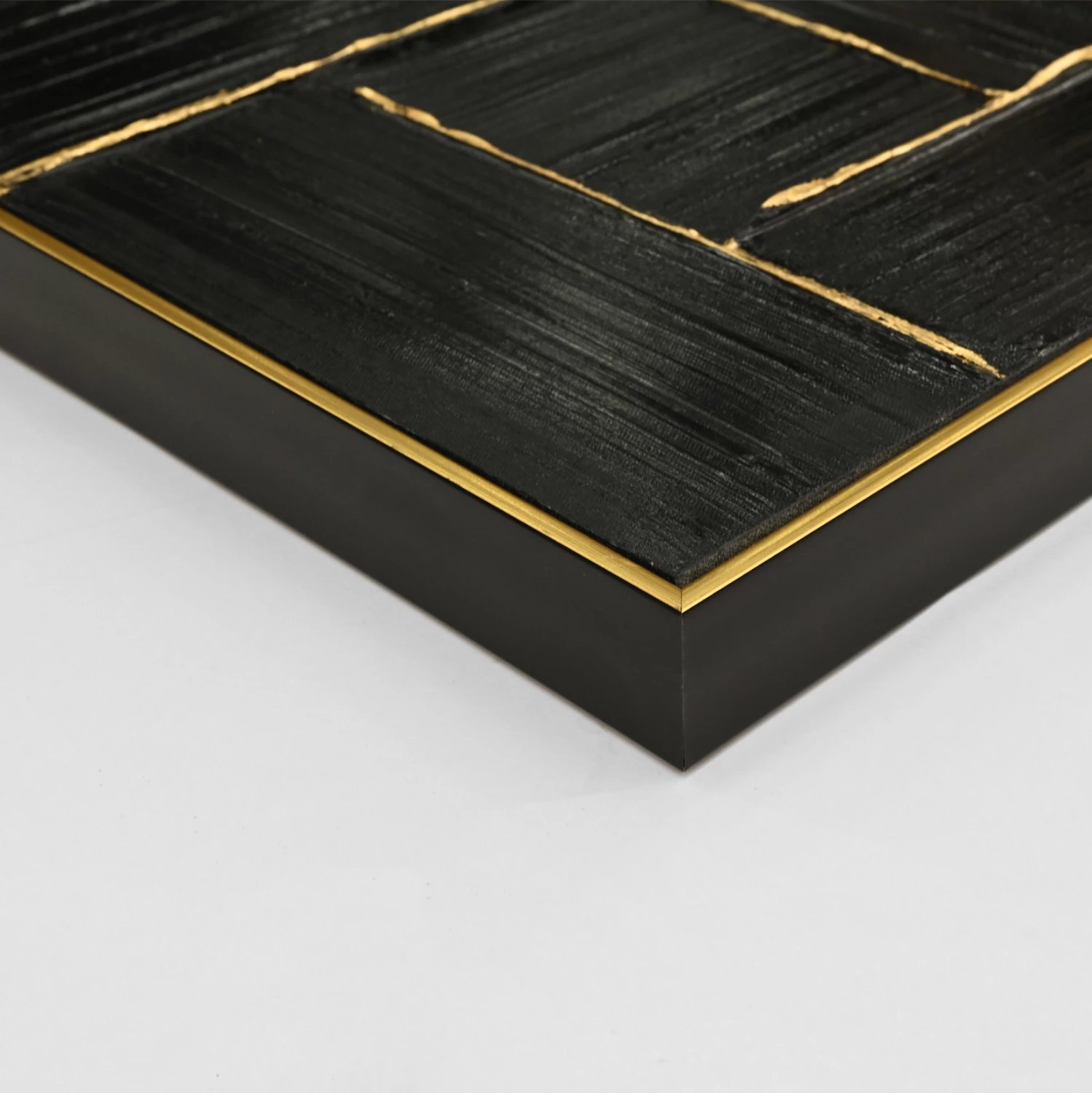 Pikturë muri FH4550 me kornizë PS ngjyrë bezhë-kanavacë e zezë-dorëpunuar 62x4,5x82H cm