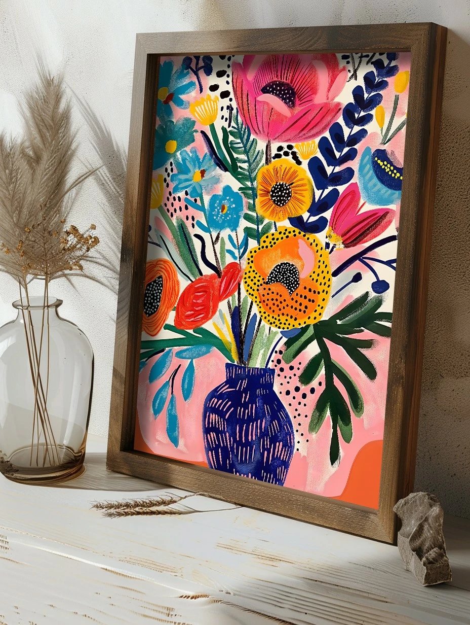 Pikturë dekorative me kornizë MDF, shumëngjyrëshe, Wallity GE213-L