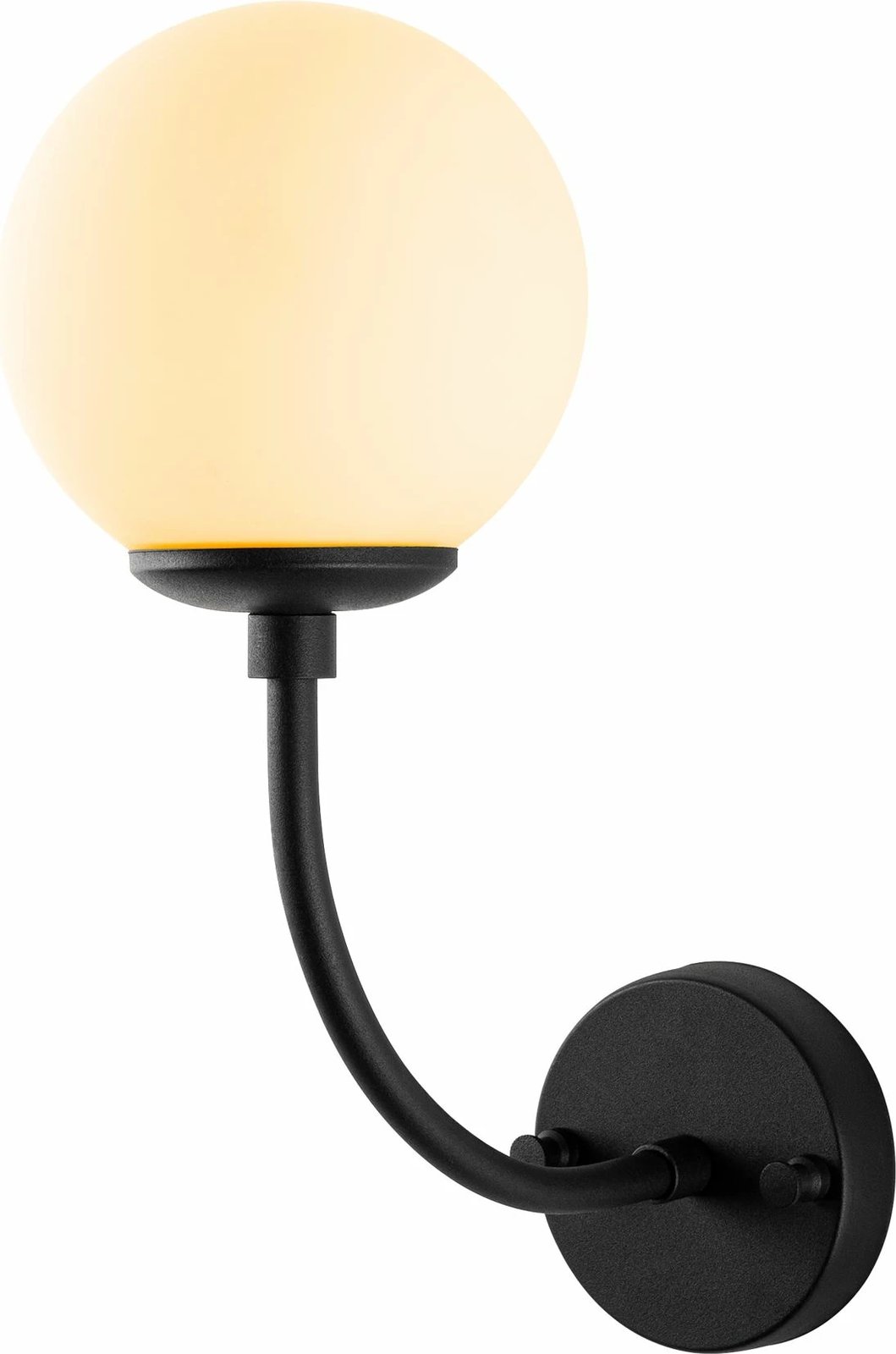 Llambë muri Opviq, Sferıs - 15031, metal e xham, ngjyrë e zezë