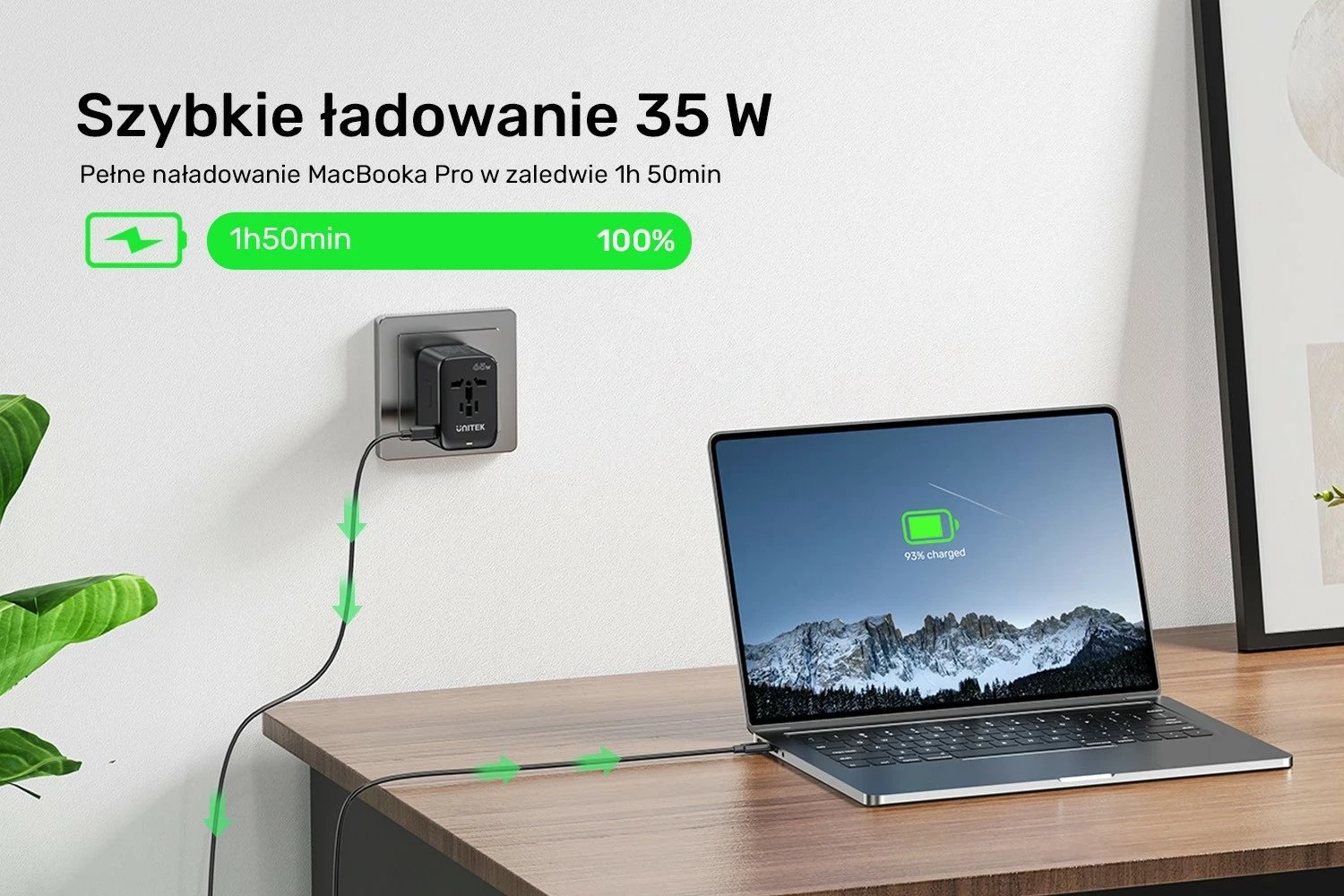Karikues udhëtimi Unitek PD 65 W Karikues udhëtimi Unitek PD 65 W